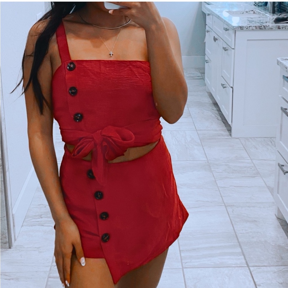 ❤️ American Threads Two Piece Skirt Top Set